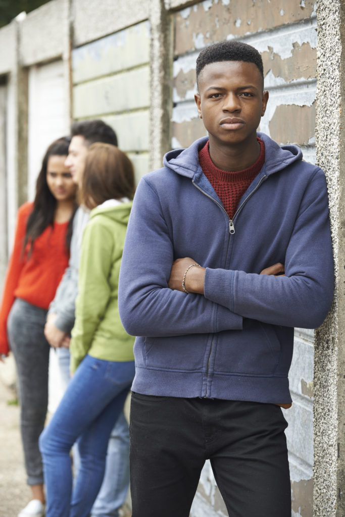 Teenagers Hanging Out In Urban Environment